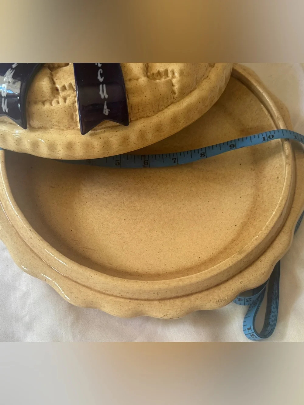 Vintage Neiman Marcus Blue Ribbon, Ceramic 10” Pie Ware